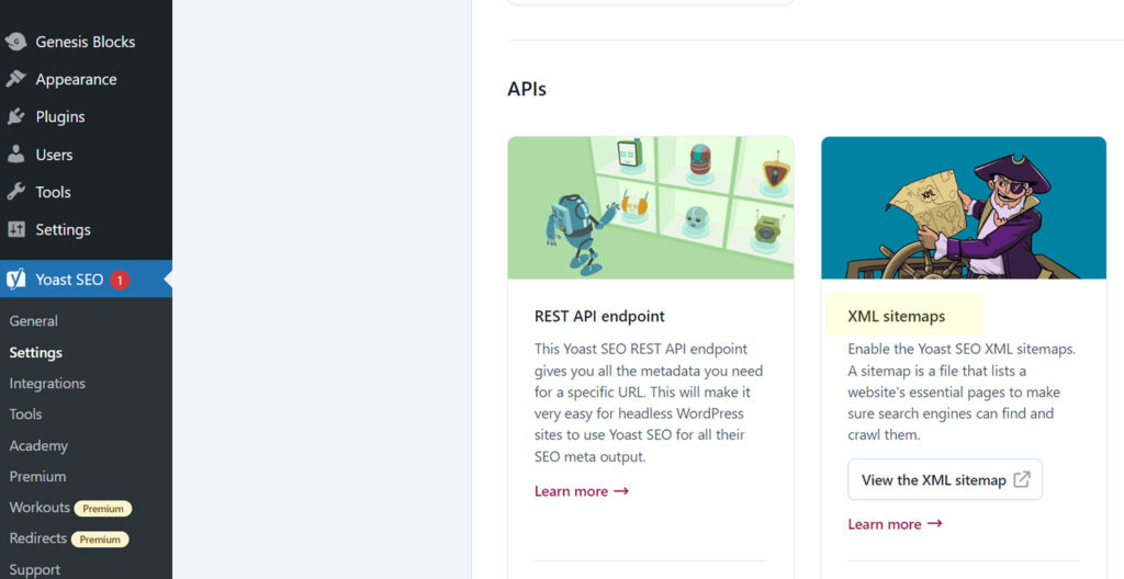 Create XML Sitemap with Yoast SEO